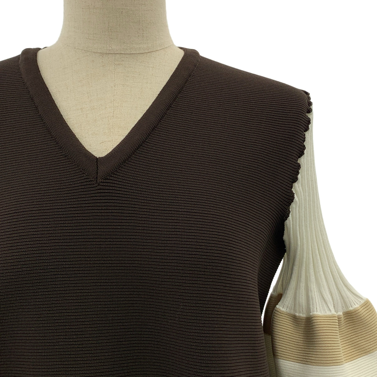 CFCL / シーエフシーエル | ベルスリーブ Vネック ブラウス | F | レディース