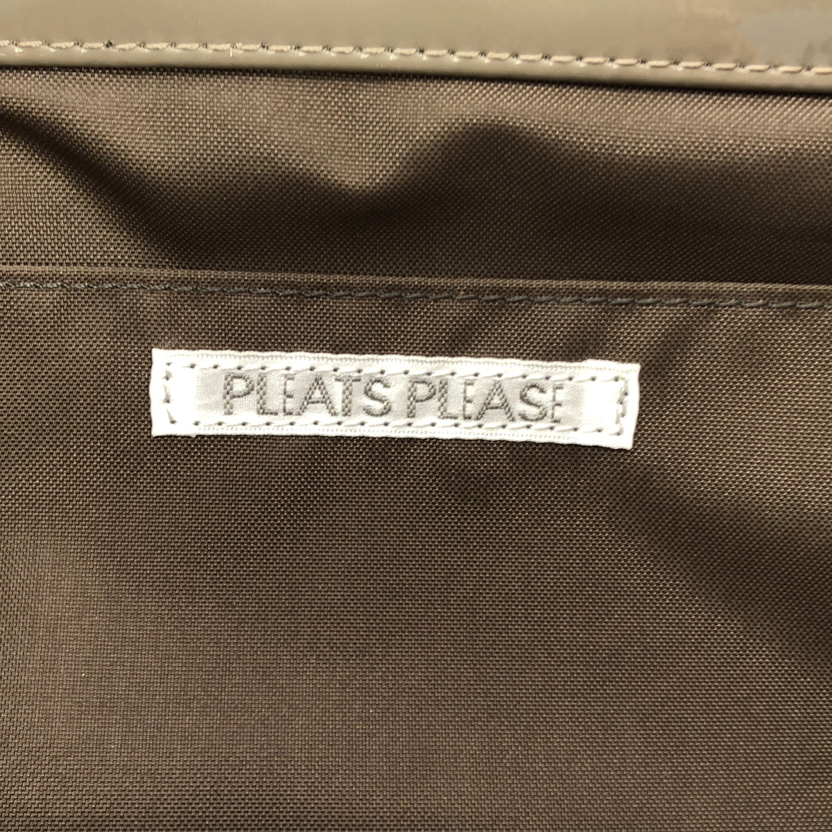 【美品】  PLEATS PLEASE ISSEY MIYAKE / プリーツプリーズイッセイミヤケ | レザーハンドル ウェーブ トートバッグ | グレー系 | レディース