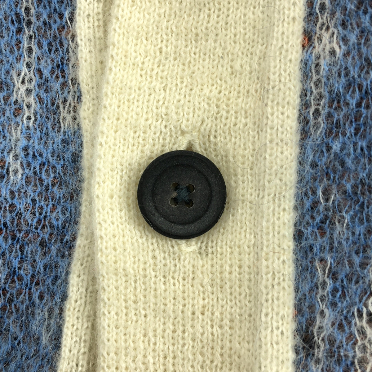 【미품】 Maison Special / 메종 스페셜 | 랜덤 스트라이프 프라임 오버 모헤어 니트 카디건 | M | 멀티 컬러 | 남성