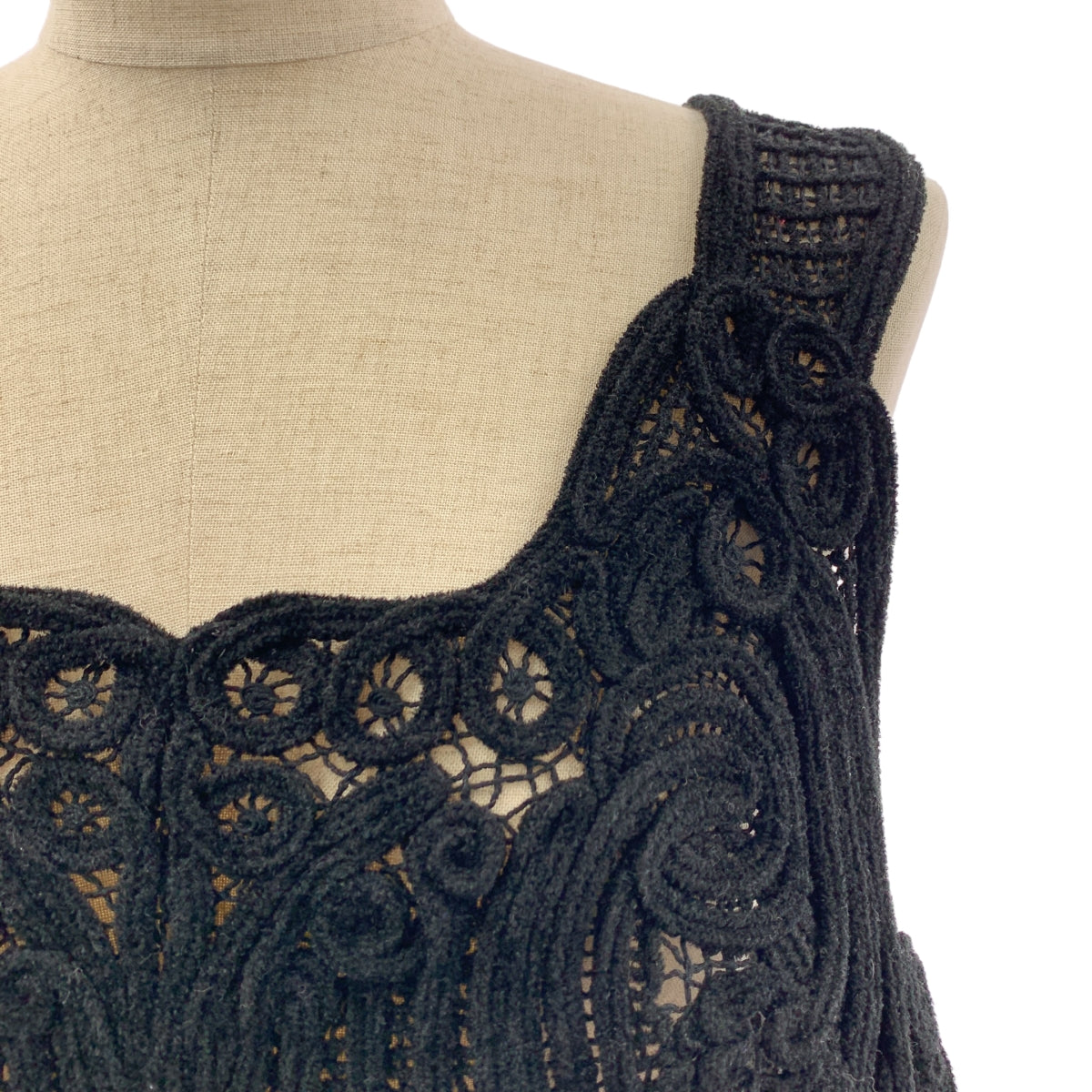 【みほ】Mame Cord Embroidery Vest black Cord Embroidery Vest | Mame Kurogouchi (Women