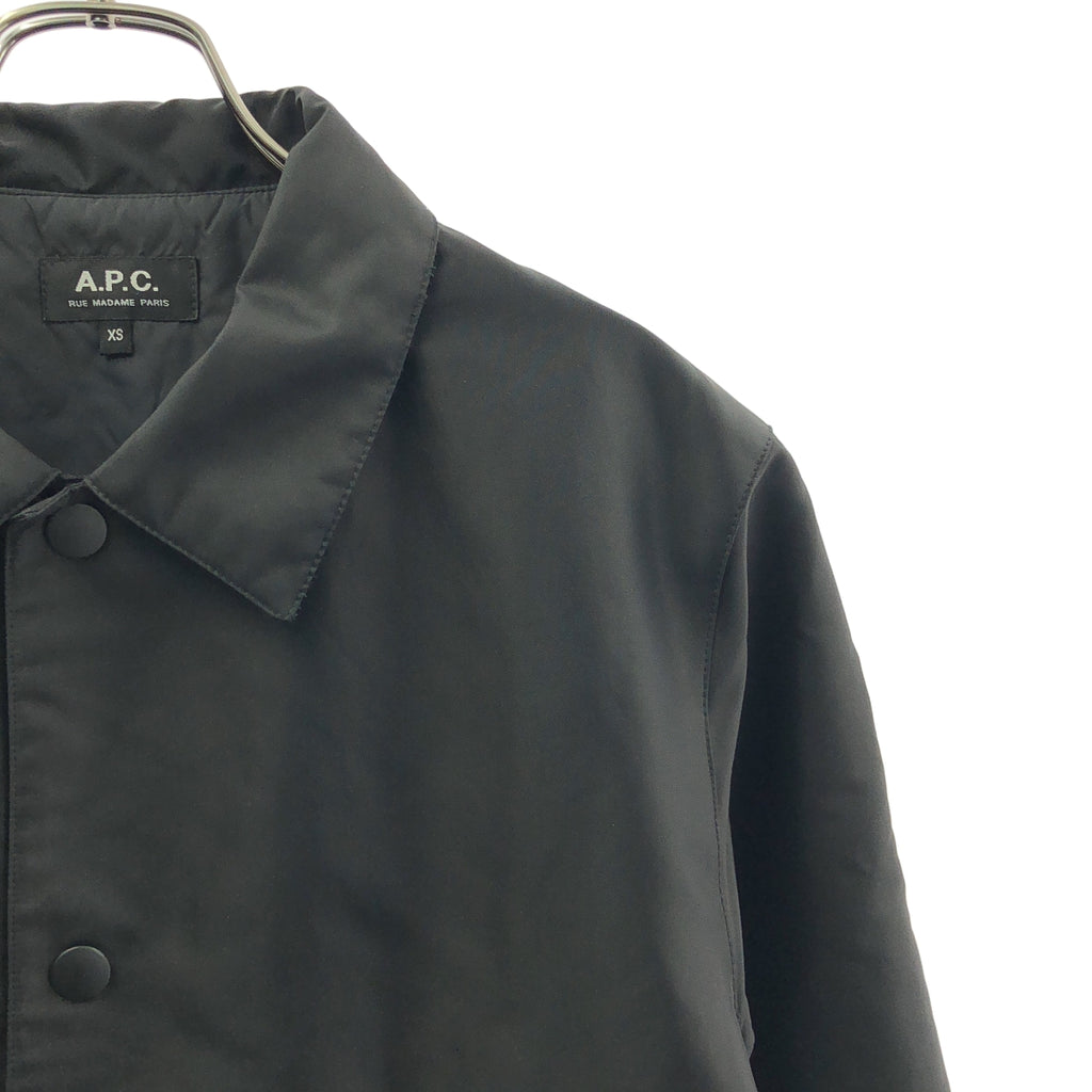 A.P.C. / 아페쎄 | 퀼팅 스탠드 칼라 코트 | XS | 블랙 | 남성