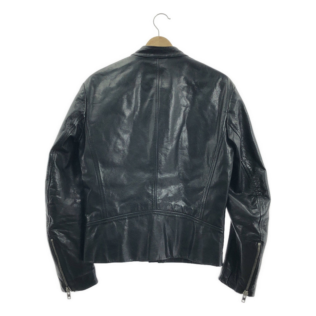 [狀況極佳] 馬丁 Margiela | 2008 秋冬 | 五拉鍊皮革騎士外套 | 尺寸 44 | 黑色 | 男款