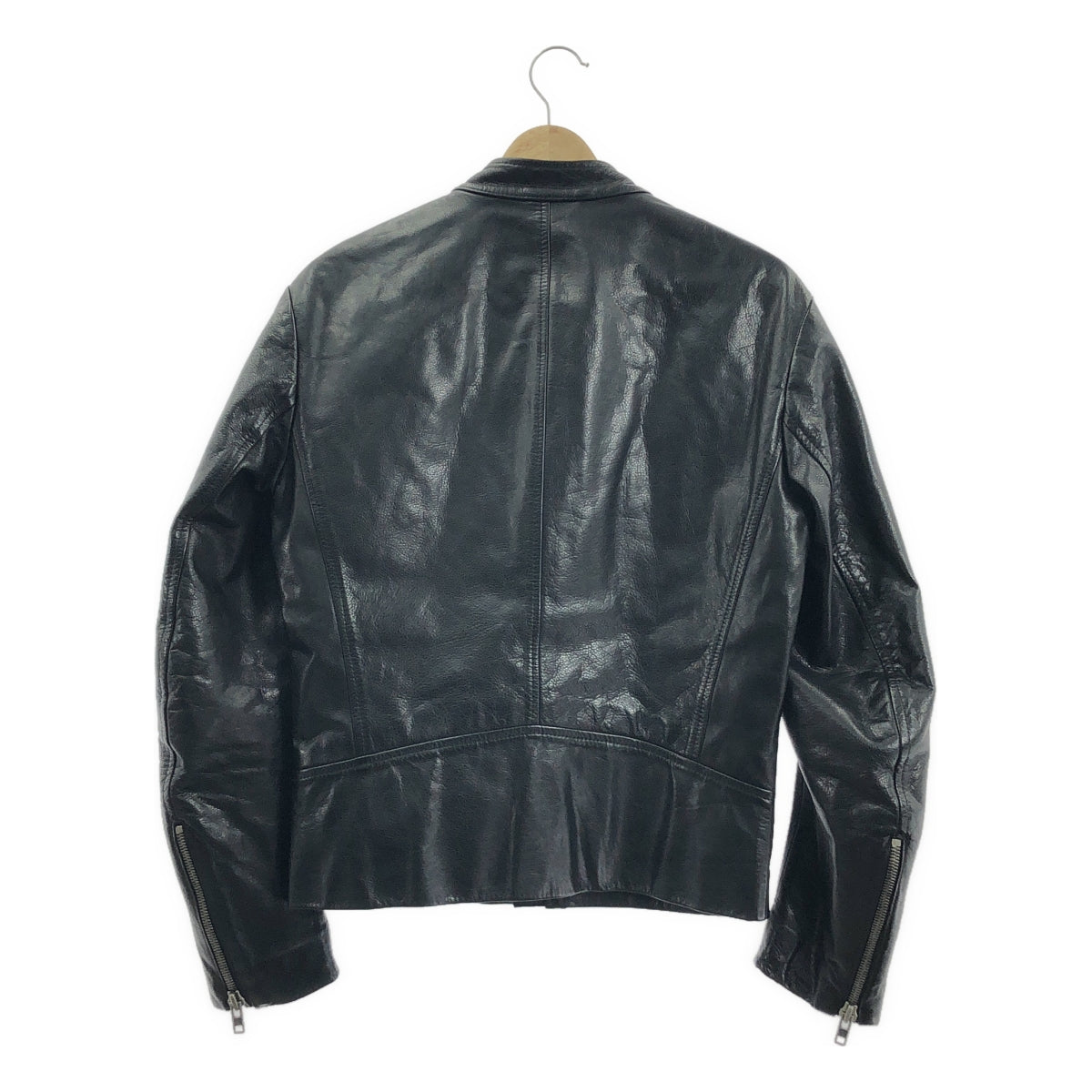 [狀況極佳] 馬丁 Margiela | 2008 秋冬 | 五拉鍊皮革騎士外套 | 尺寸 44 | 黑色 | 男款