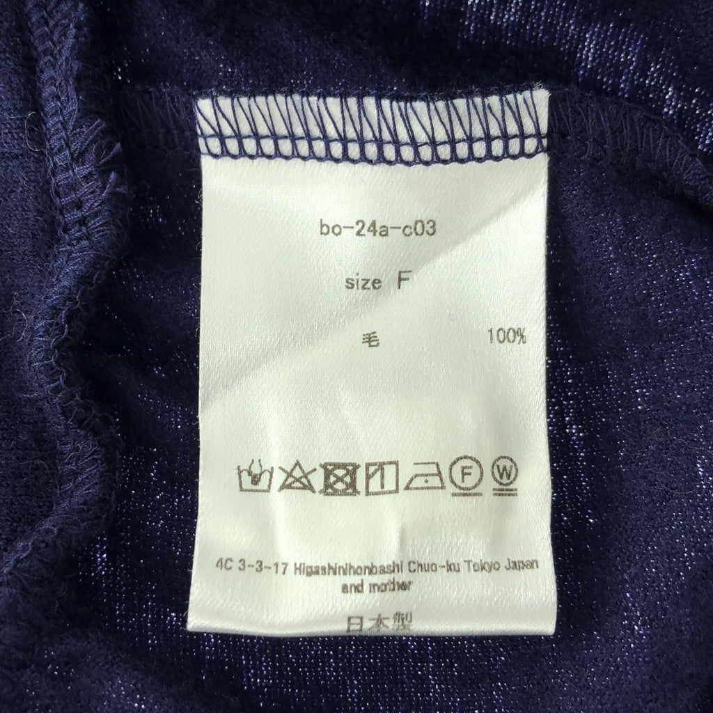 barbell object / バーベル オブジェクト | WOOL LS TOP | F | ネイビー | メンズ