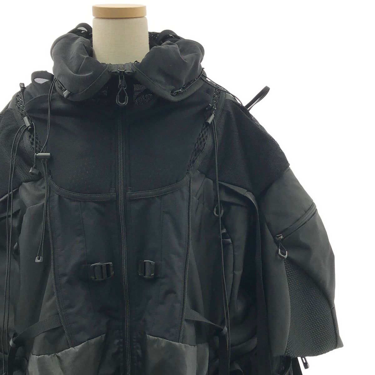 JUNYA WATANABE COMME des GARÇONS / 渡邊淳也 | 2023 秋冬 |尼龍網布拼接大輪廓外套 | XS |
