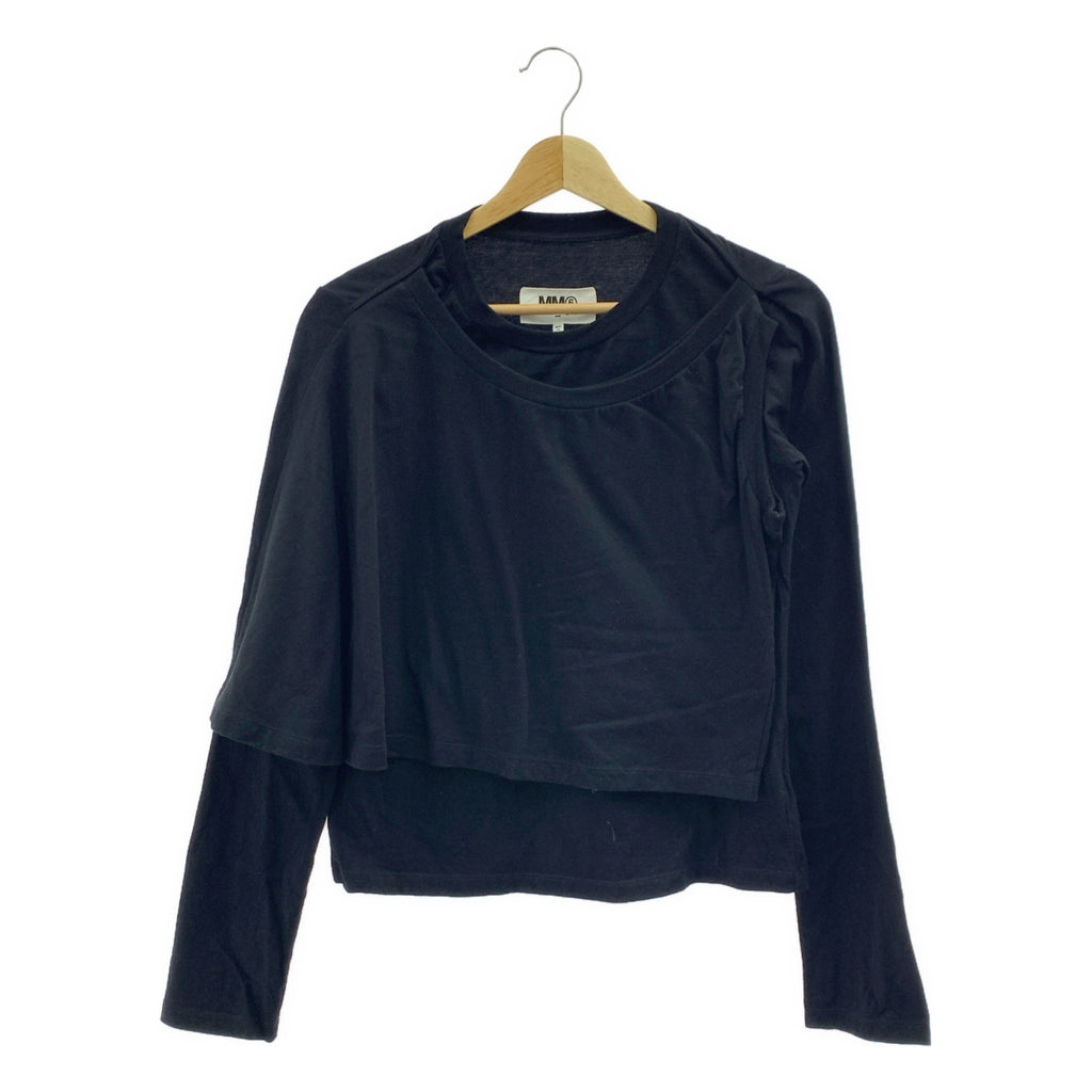 MM6 Maison Margiela / エムエムシックスメゾンマルジェラ | 2019AW | コットン レイヤード ロングスリーブ カットソー | XS |