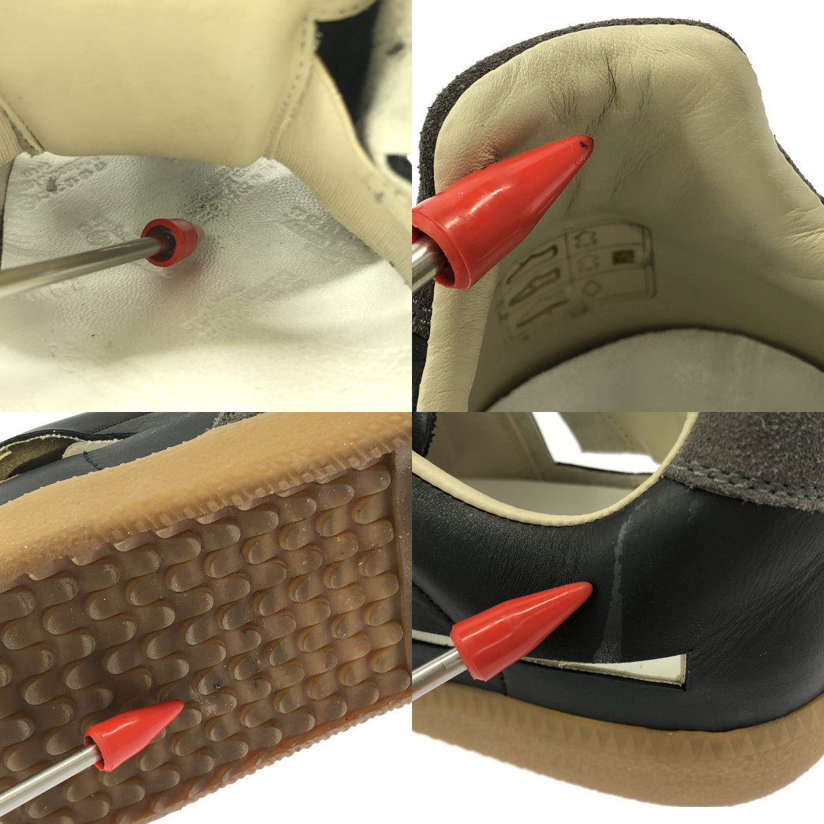 Maison Margiela / 메종 마르젤라 | GERMAN TRAINER / 가죽 독일 트레이너 신발 | 42 | 블랙 | 남성