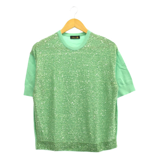 Drawer | 7G Sequin Short Sleeve Knit | M | Women's