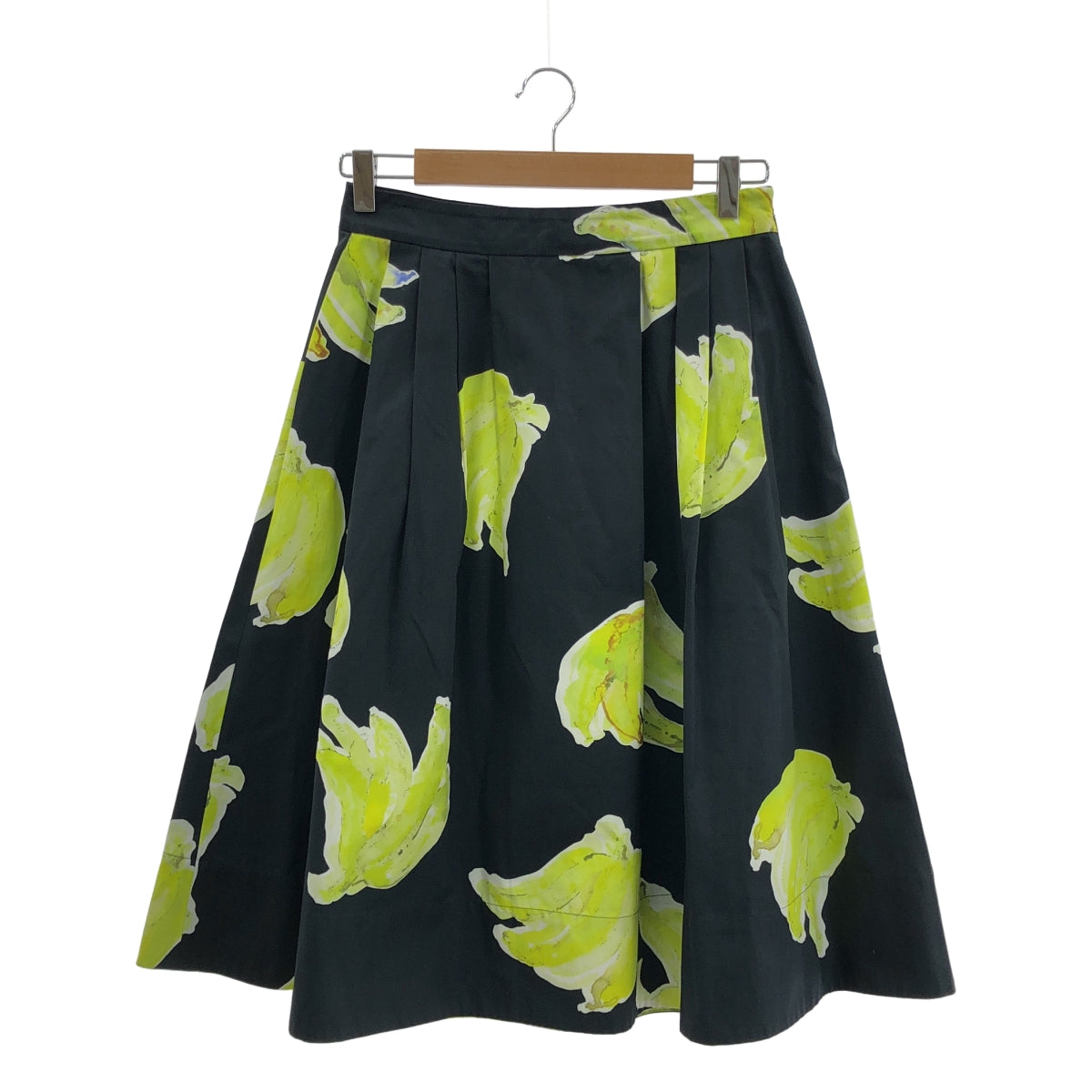 MSGM / 엠에스지엠 | 코튼 총무늬 바나나 사이드 Zip 스커트 | 42 |