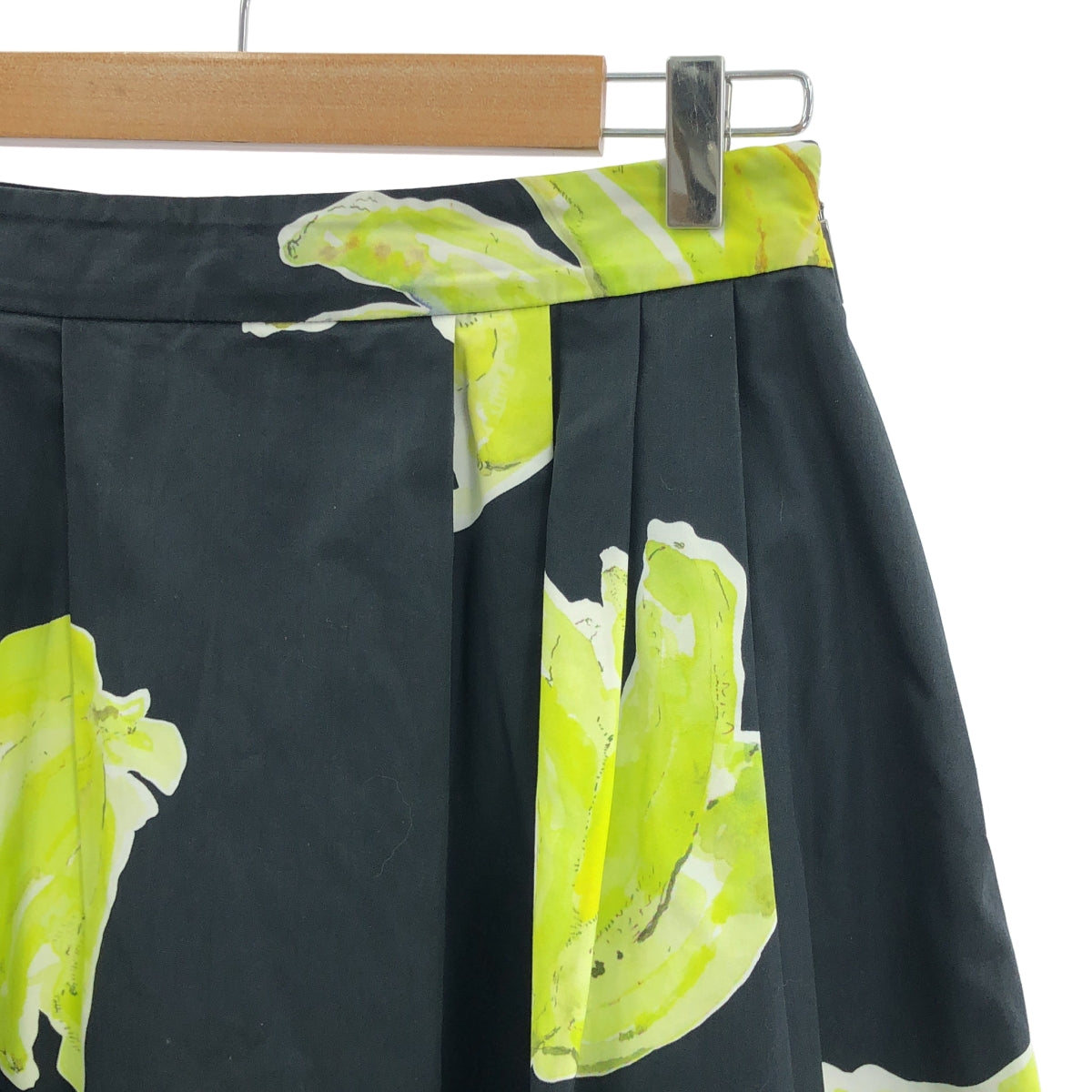 MSGM / 엠에스지엠 | 코튼 총무늬 바나나 사이드 Zip 스커트 | 42 |