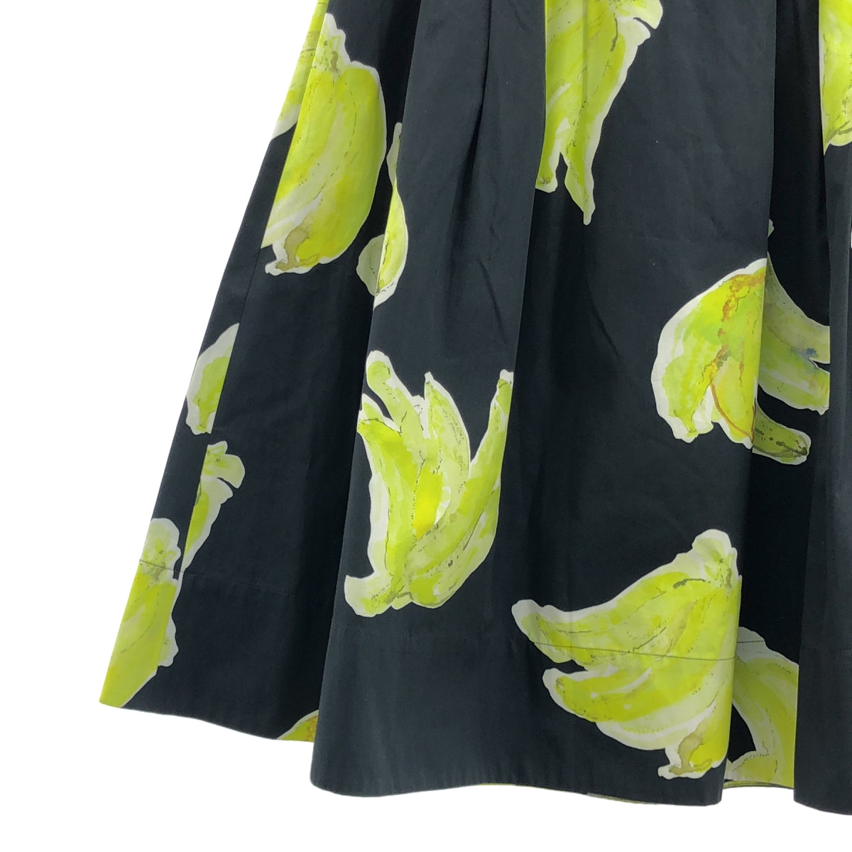 MSGM / 엠에스지엠 | 코튼 총무늬 바나나 사이드 Zip 스커트 | 42 |