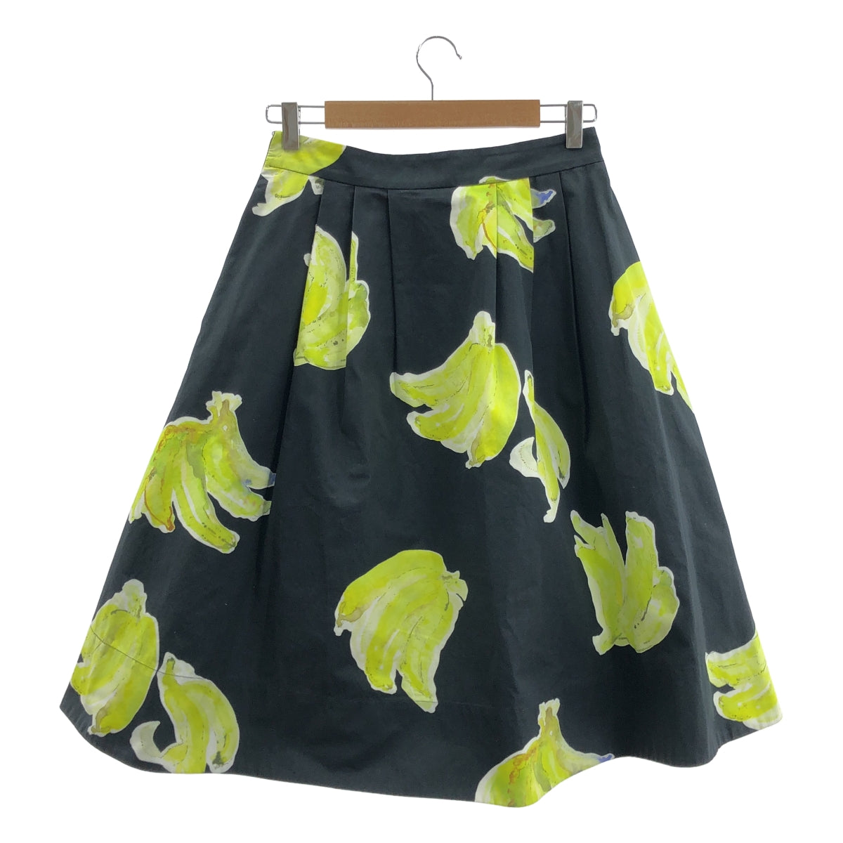 MSGM / 엠에스지엠 | 코튼 총무늬 바나나 사이드 Zip 스커트 | 42 |