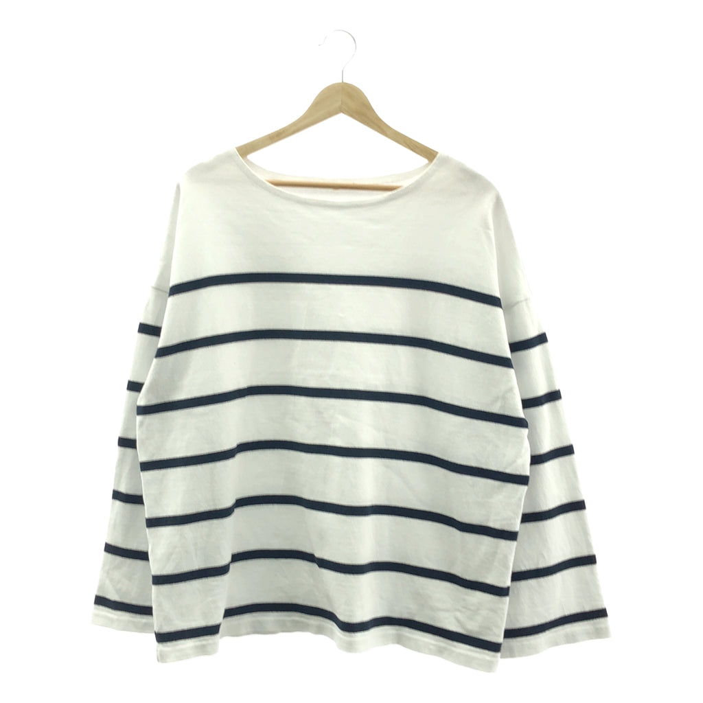 Deuxieme Classe / ドゥーズィエムクラス | 2022SS | コットン ワイドボーダー Tシャツ | F | ホワイト / ネイビー | レディース