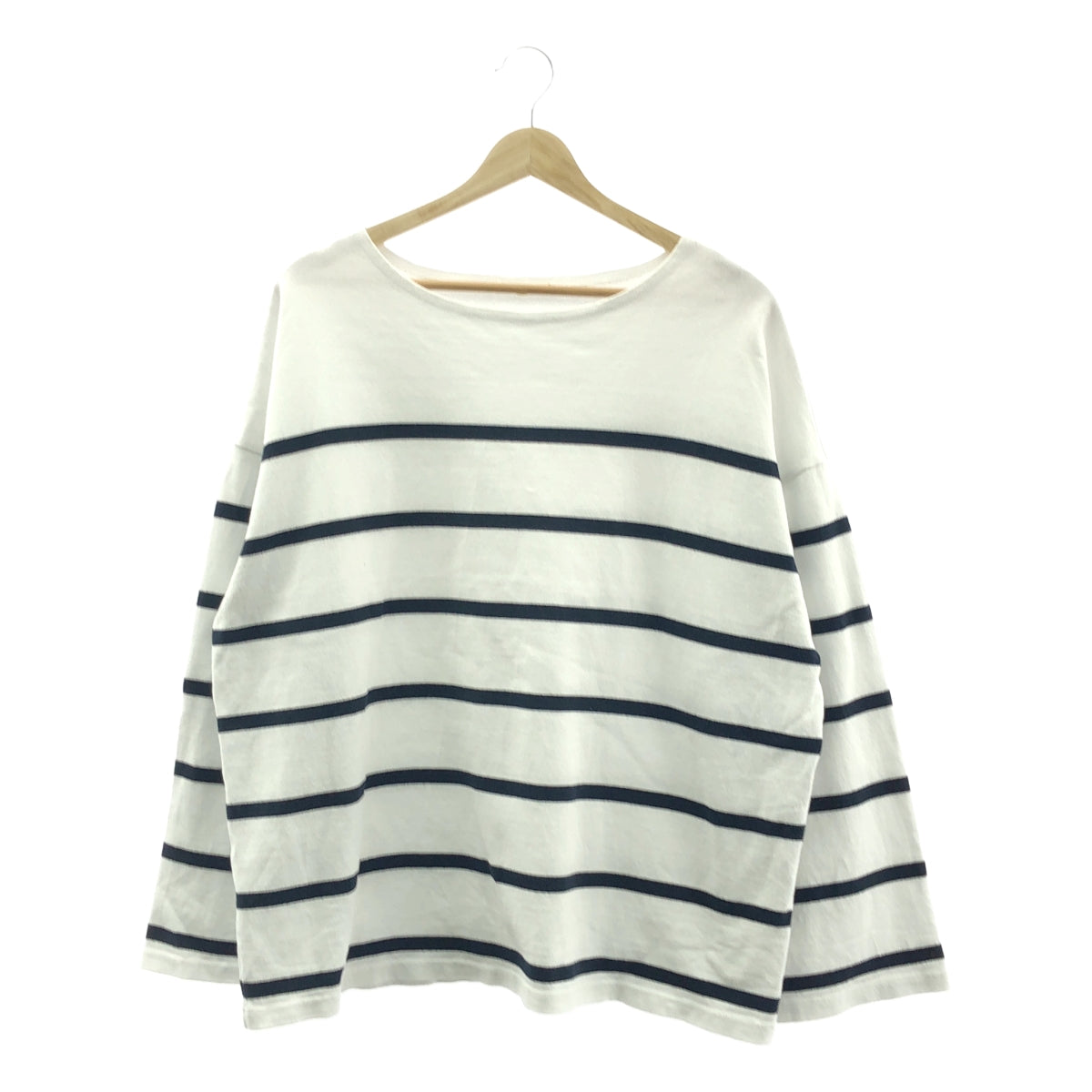 Deuxieme Classe / ドゥーズィエムクラス | 2022SS | コットン ワイドボーダー Tシャツ | F | ホワイト / ネイビー | レディース
