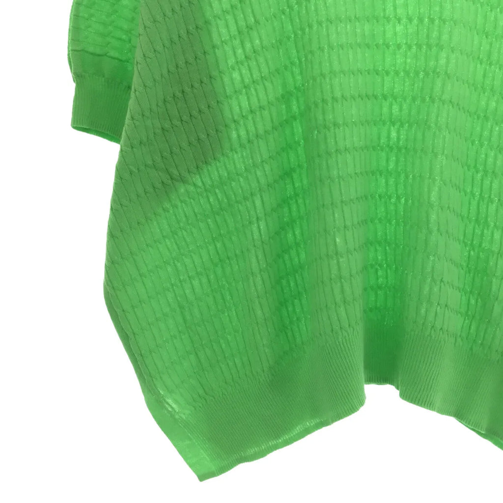 Drawer / ドゥロワー | 2019SS | 18Gケーブル編みショートスリーブニット | F | グリーン | レディース