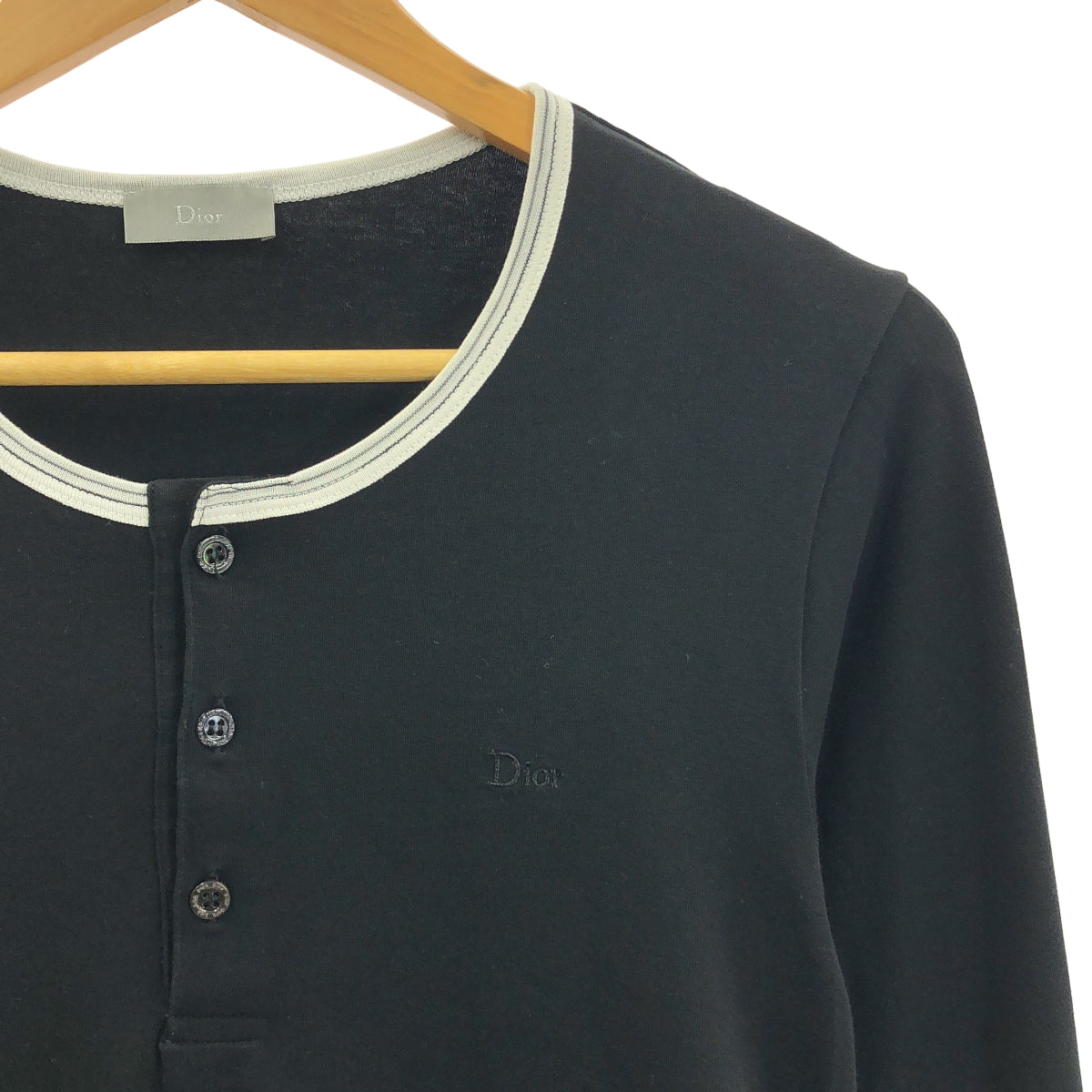 Dior Homme | 棉質Logo刺繡亨利領上衣 | 尺寸46 |