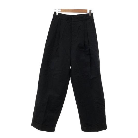 SINME | 2023SS | 2-pleat tuck pants | 0 | Black | Women's