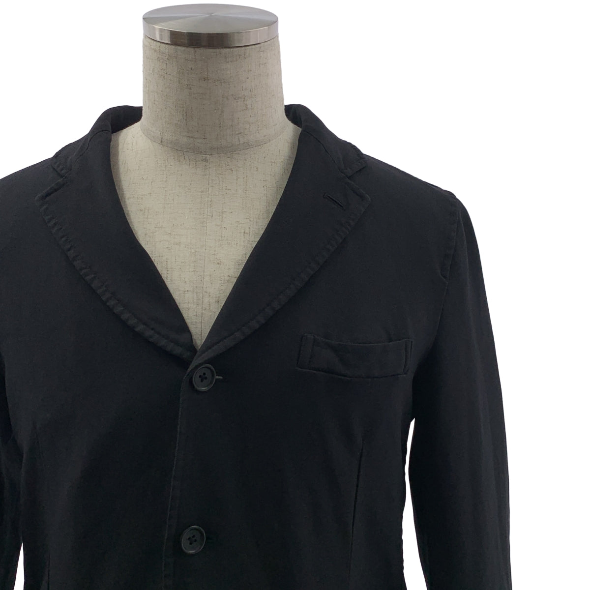 [狀況極佳] 黑色 COMME des GARÇONS | 2015SS | 滌綸，精加工，改良，單排扣，長款夾克/外套 | L 碼 | 黑色 | 男款