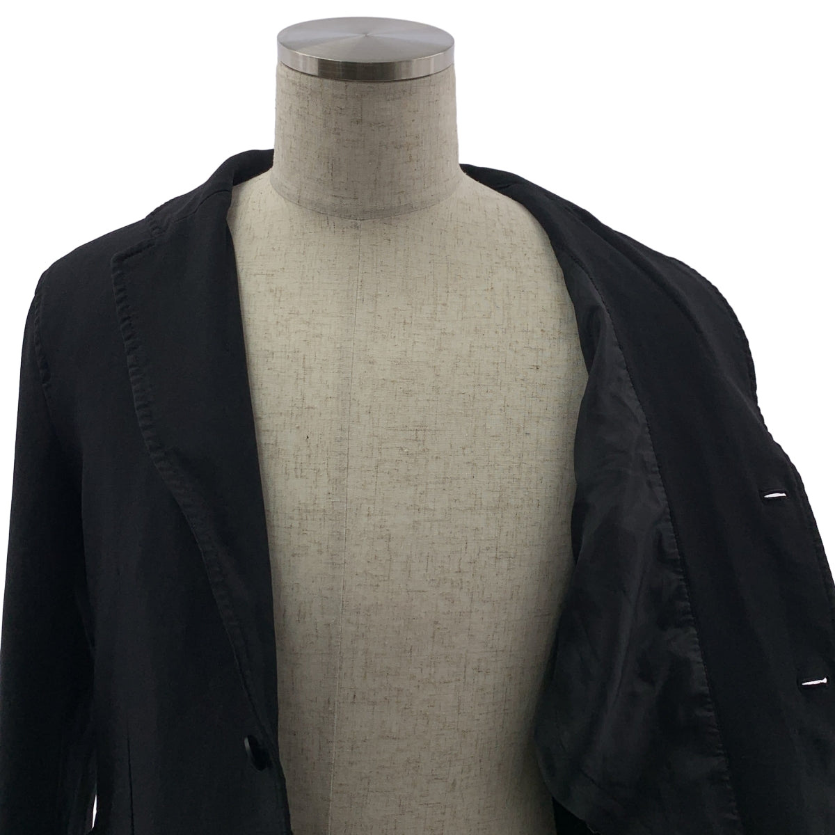 BLACK COMME des GARÇONS | 2015春夏 | 聚酯纖維、精加工、改良、對接、單排扣長外套/外套 | L碼 | 男款