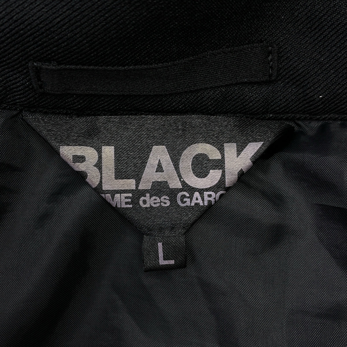 BLACK COMME des GARÇONS | 2015春夏 | 聚酯纖維、精加工、改良、對接、單排扣長外套/外套 | L碼 | 男款