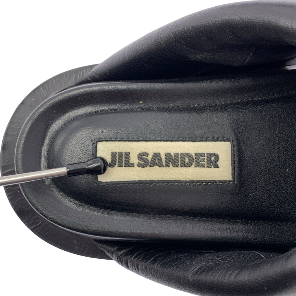 JIL SANDER / 질산더 | 패데드 가죽 슬라이드 샌들 | 38 | 여성