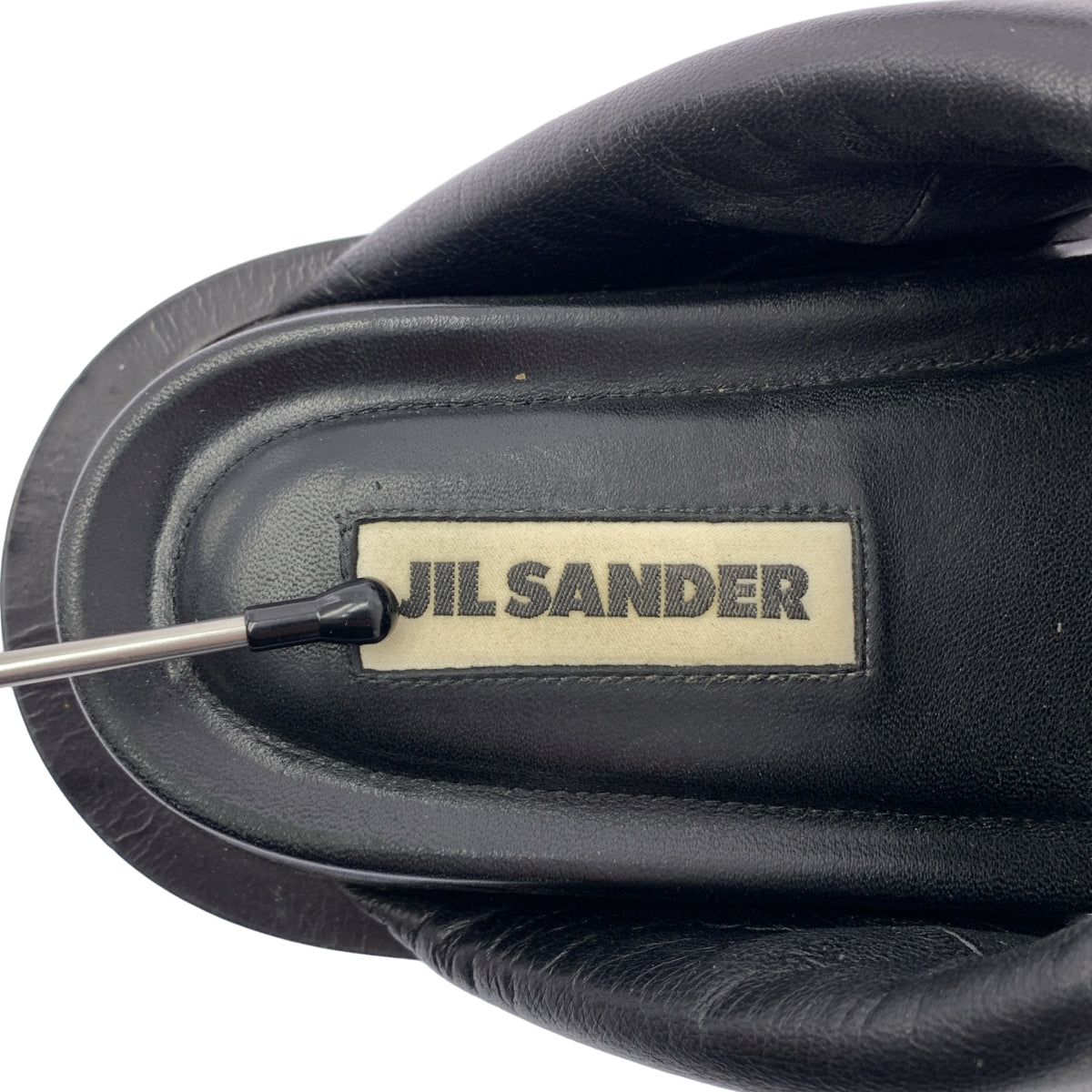 JIL SANDER / 질산더 | 패데드 가죽 슬라이드 샌들 | 38 | 여성