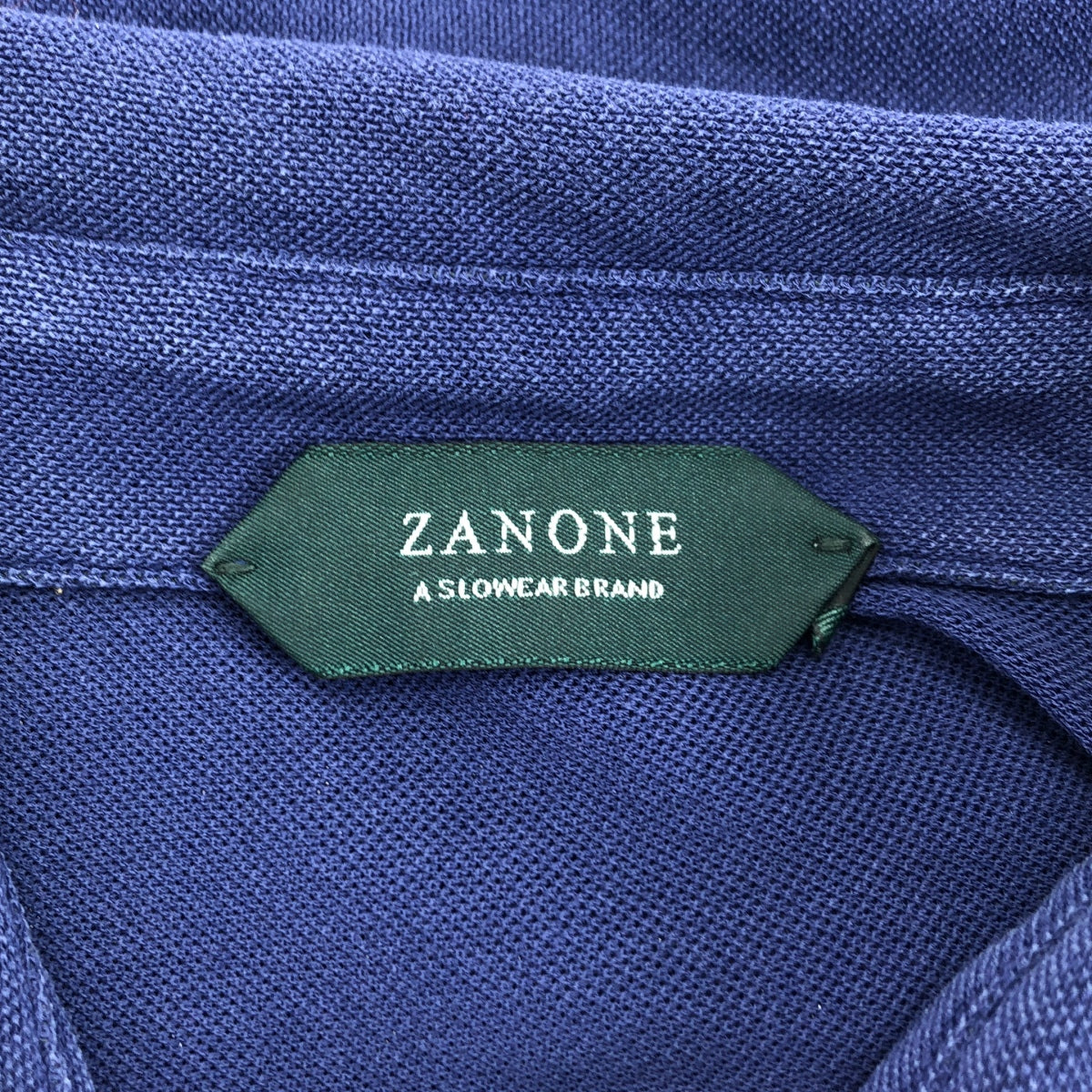 ZANONE / ザノーネ | コットン ポロシャツ | 46 | ネイビー | メンズ