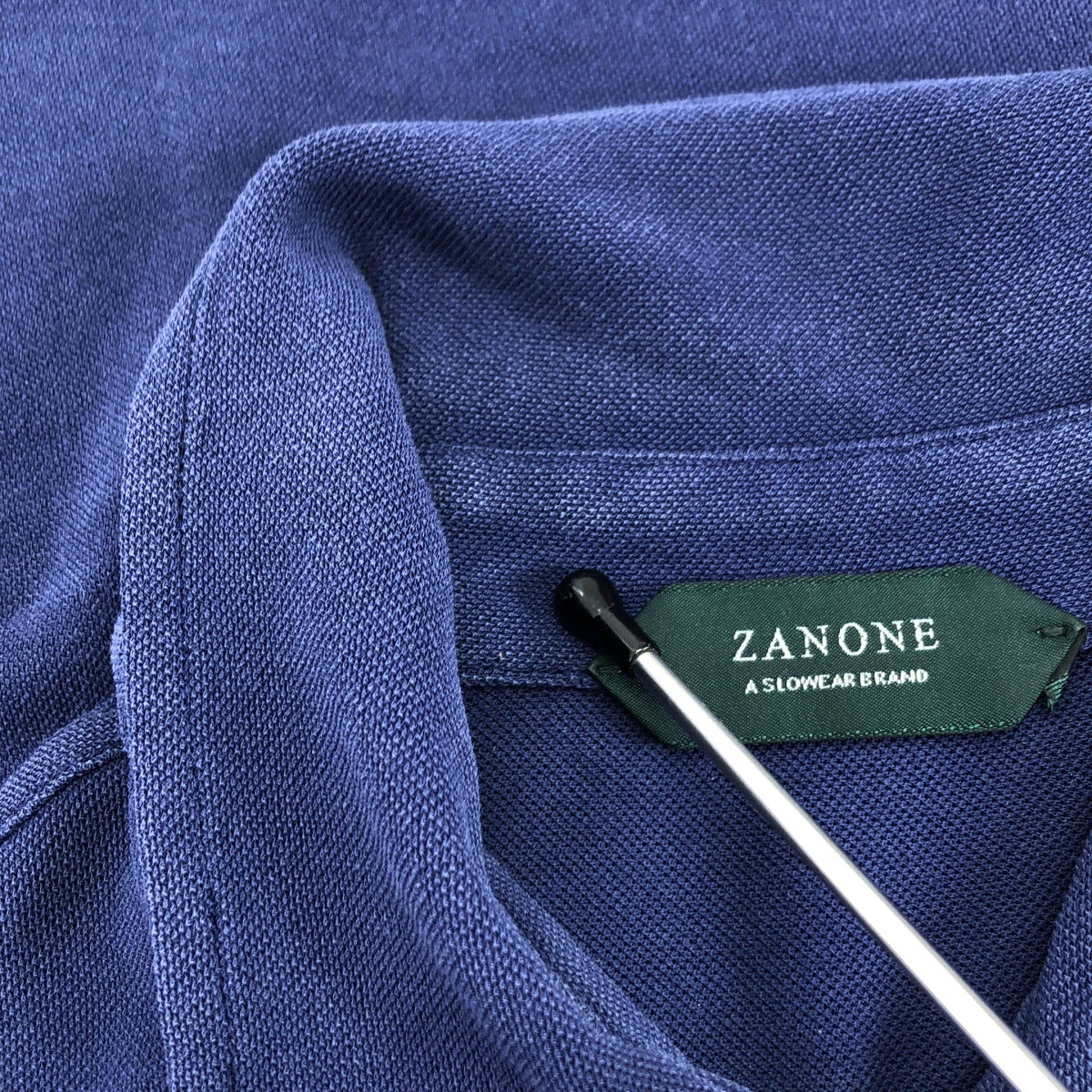 ZANONE / ザノーネ | コットン ポロシャツ | 46 | ネイビー | メンズ