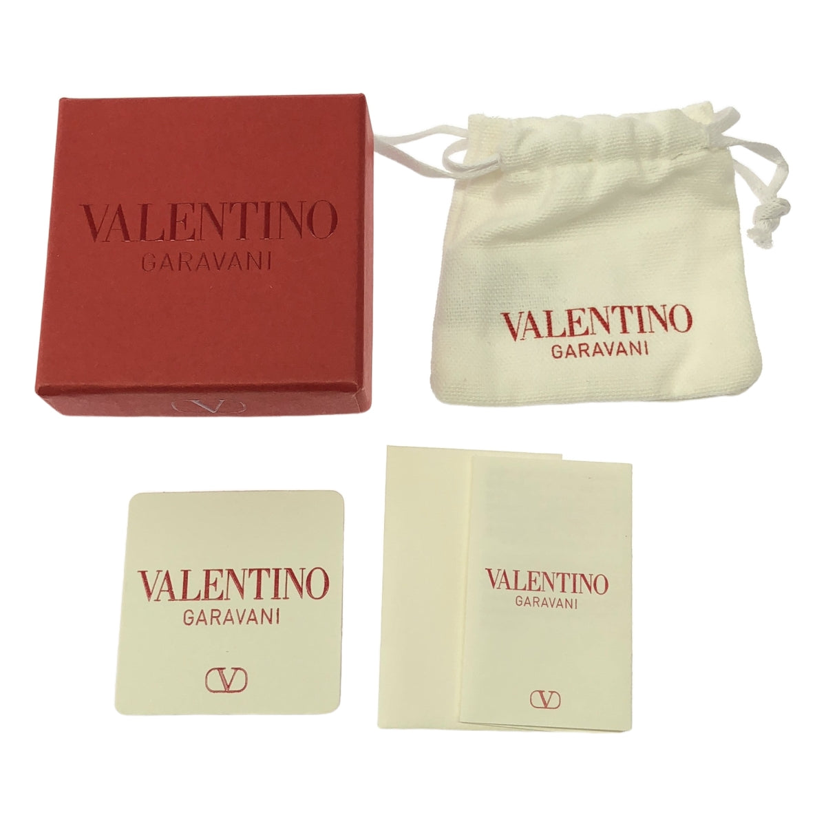 [狀況良好] VALENTINO | V 標誌方形耳環 |金色/綠色 |女性的