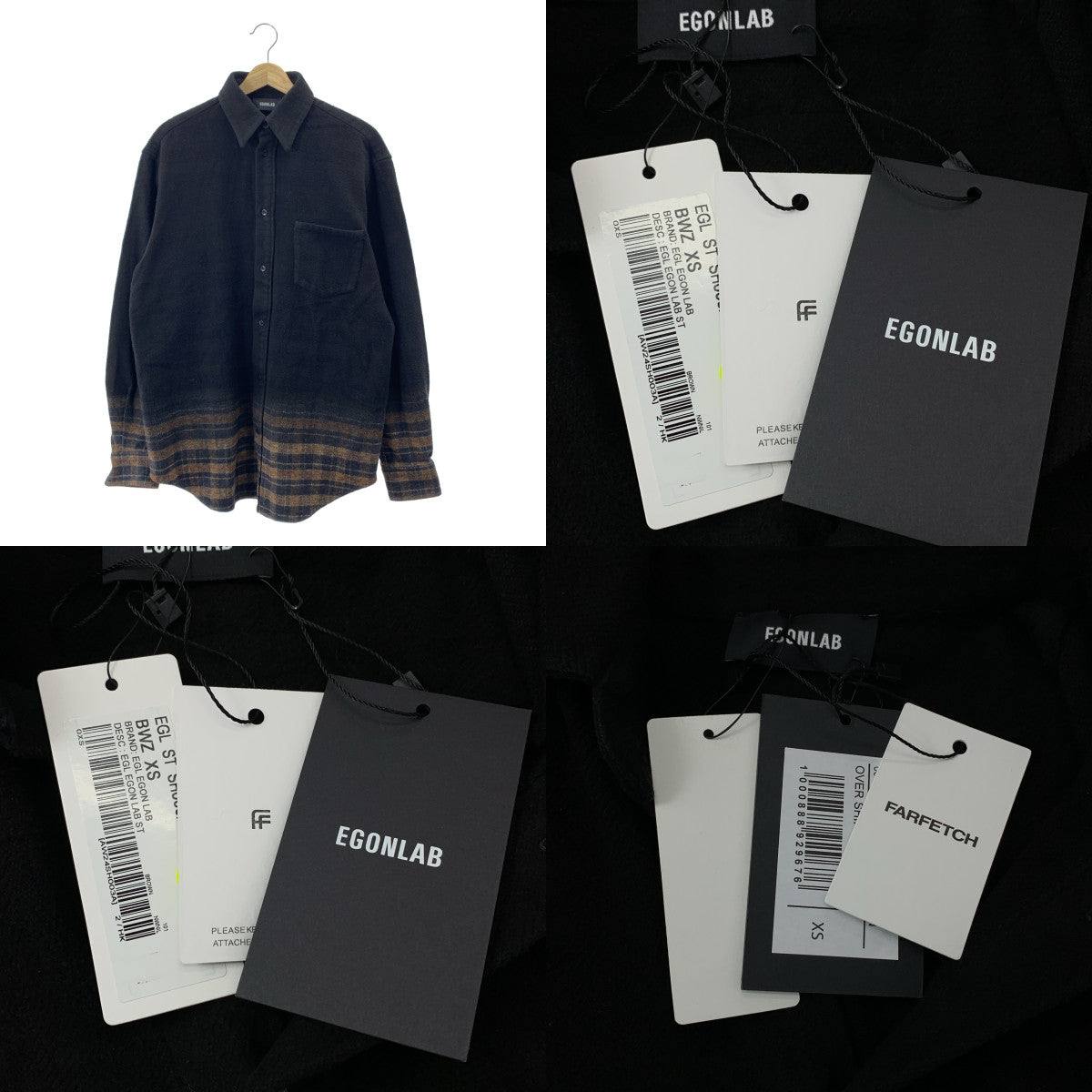 EGONlab. | 2024AW | 法蘭絨外套襯衫 | XS | 男款