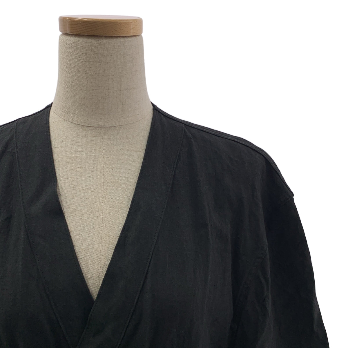 FUMIKA UCHIDA | 亞麻長袍式外套 | 36碼 | 黑色 | 女款