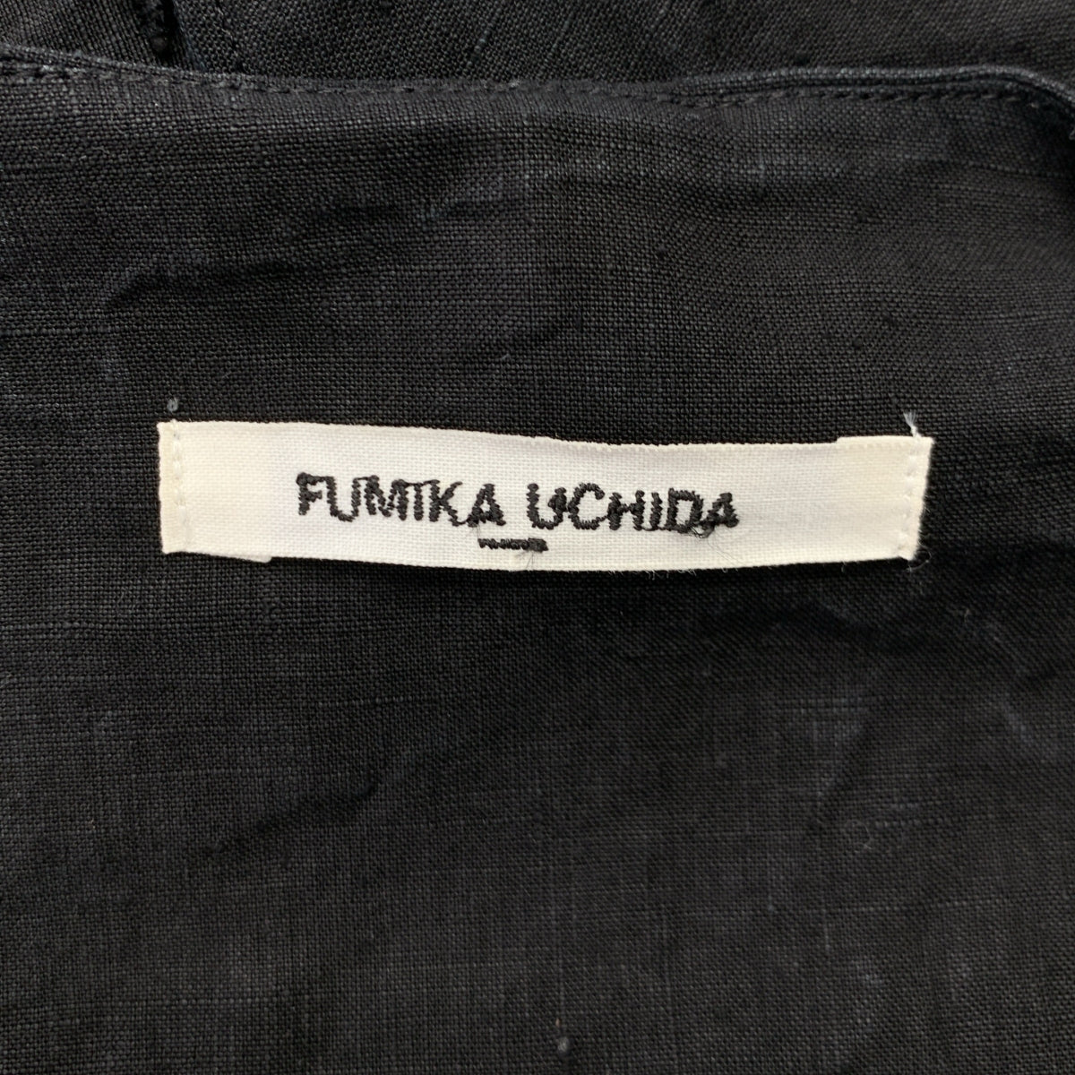 FUMIKA UCHIDA | 亞麻長袍式外套 | 36碼 | 黑色 | 女款