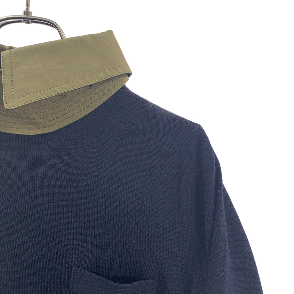 sacai / サカイ | 異素材 切替 ドッキング ニット ドレス ワンピース | 1 | レディース