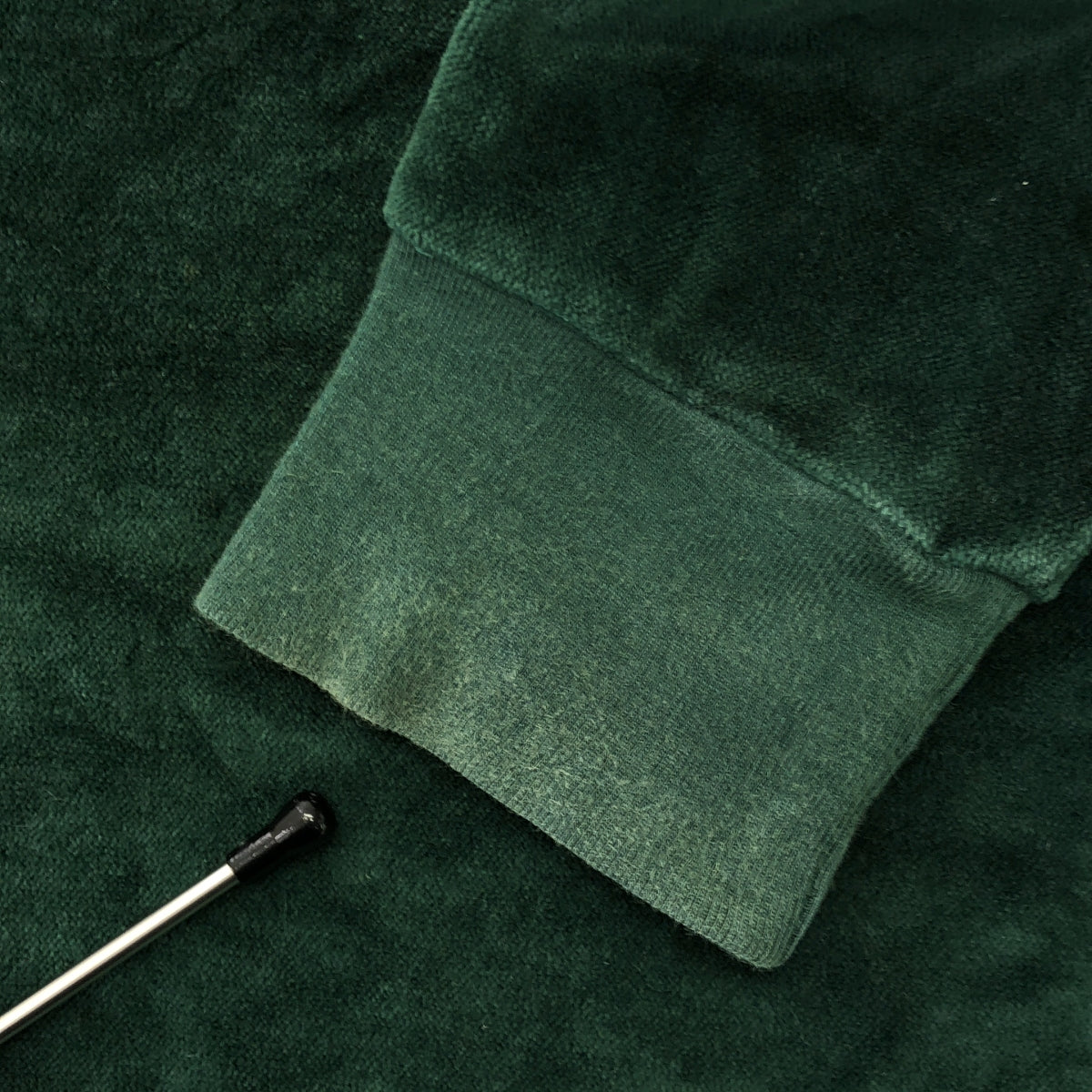 kolor / カラー | 棉質天鵝絨線條拼接圓領運動衫 | 1 | 綠色 | 男士