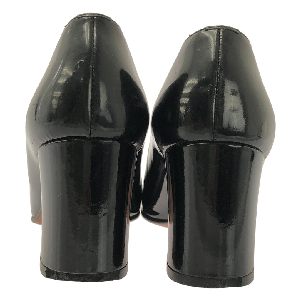 GUCCI / 구찌 | 특허 가죽 호스 비트 청키 힐 펌프스 | 6 1/2 | 블랙 | 여성