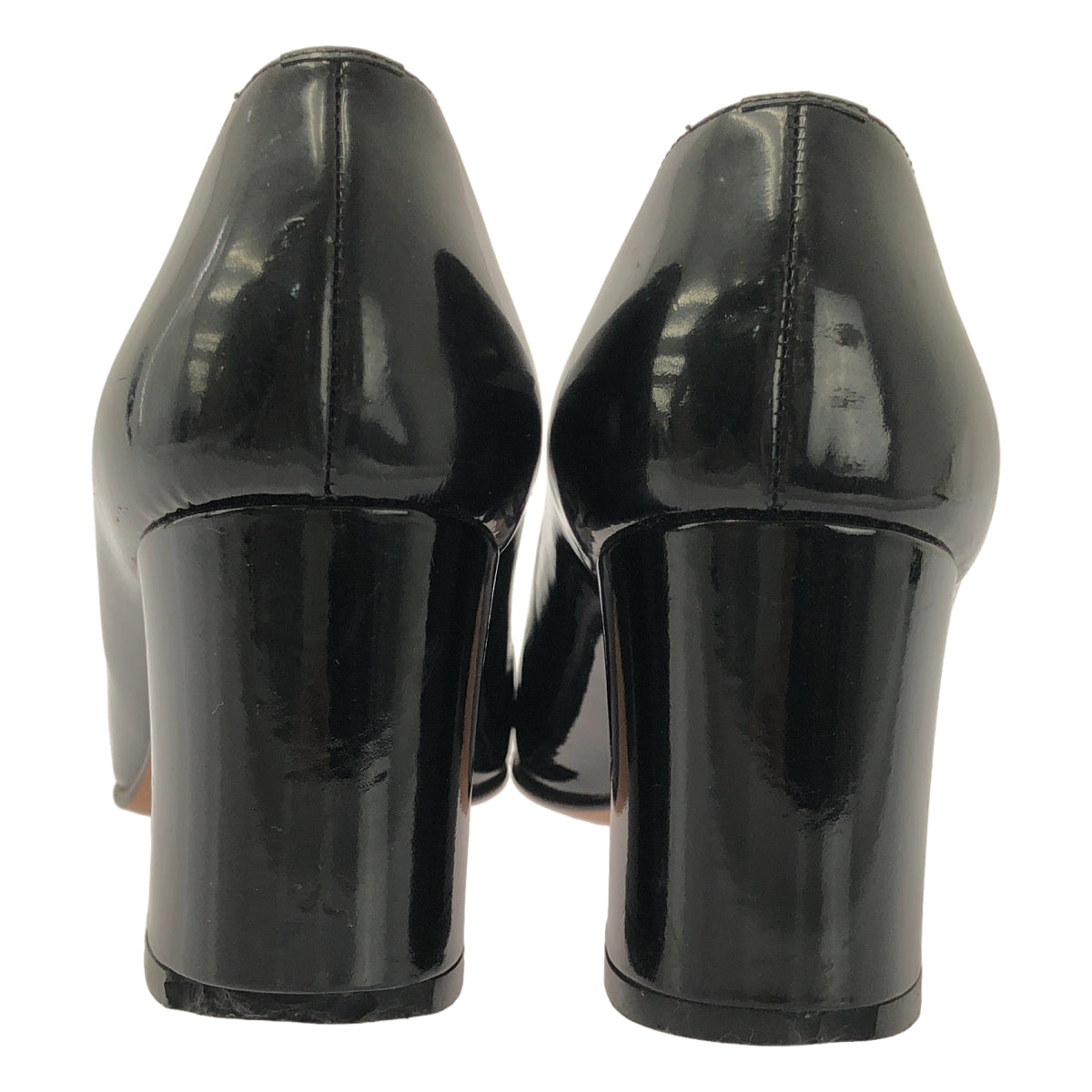 GUCCI / グッチ | パテントレザー ホースビット チャンキーヒール パンプス | 6 1/2 | ブラック | レディース