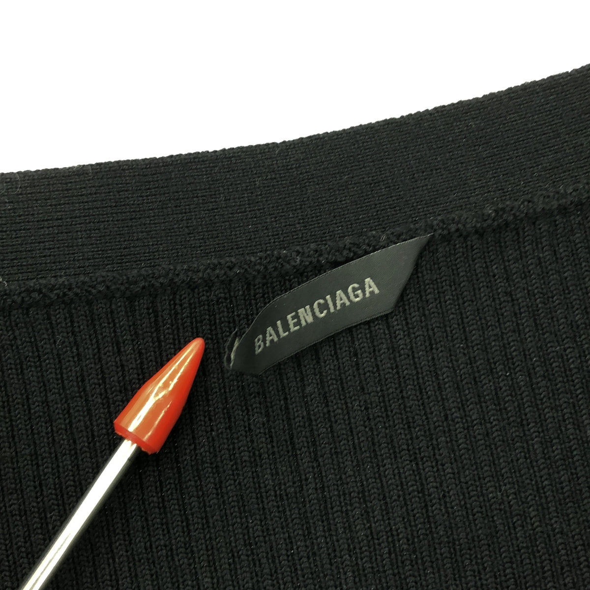 BALENCIAGA / バレンシアガ | リブ ニット オーバースカート | ブラック | レディース