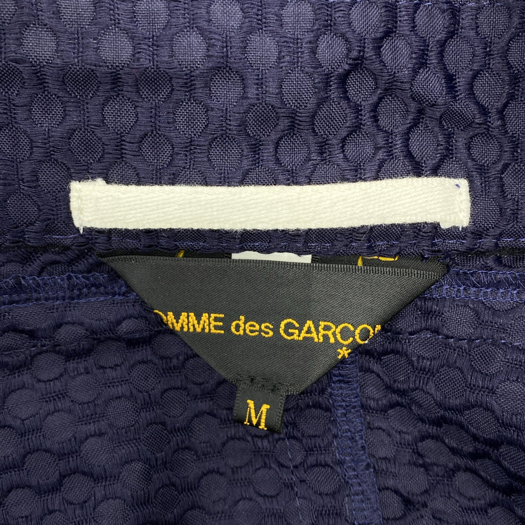 COMME des GARCONS / 컴데 갤슨 | 폴리 에스테르 다른 소재 전환 변형 레이어드 더블 오버 코트 / 총 안감 | M | 여성