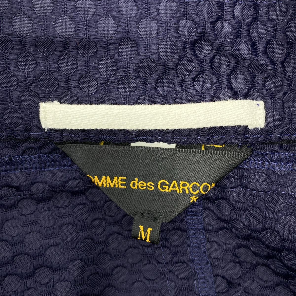 COMME des GARCONS / 컴데 갤슨 | 폴리 에스테르 다른 소재 전환 변형 레이어드 더블 오버 코트 / 총 안감 | M | 여성