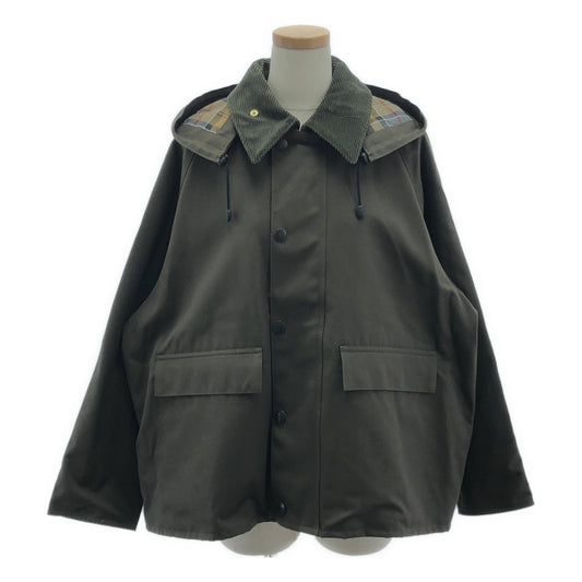 Barbour / バブアー | × TOMORROWLAND OVERSIZED HIKING ウールコットンツイル フーデッド コート | 38 | レディース