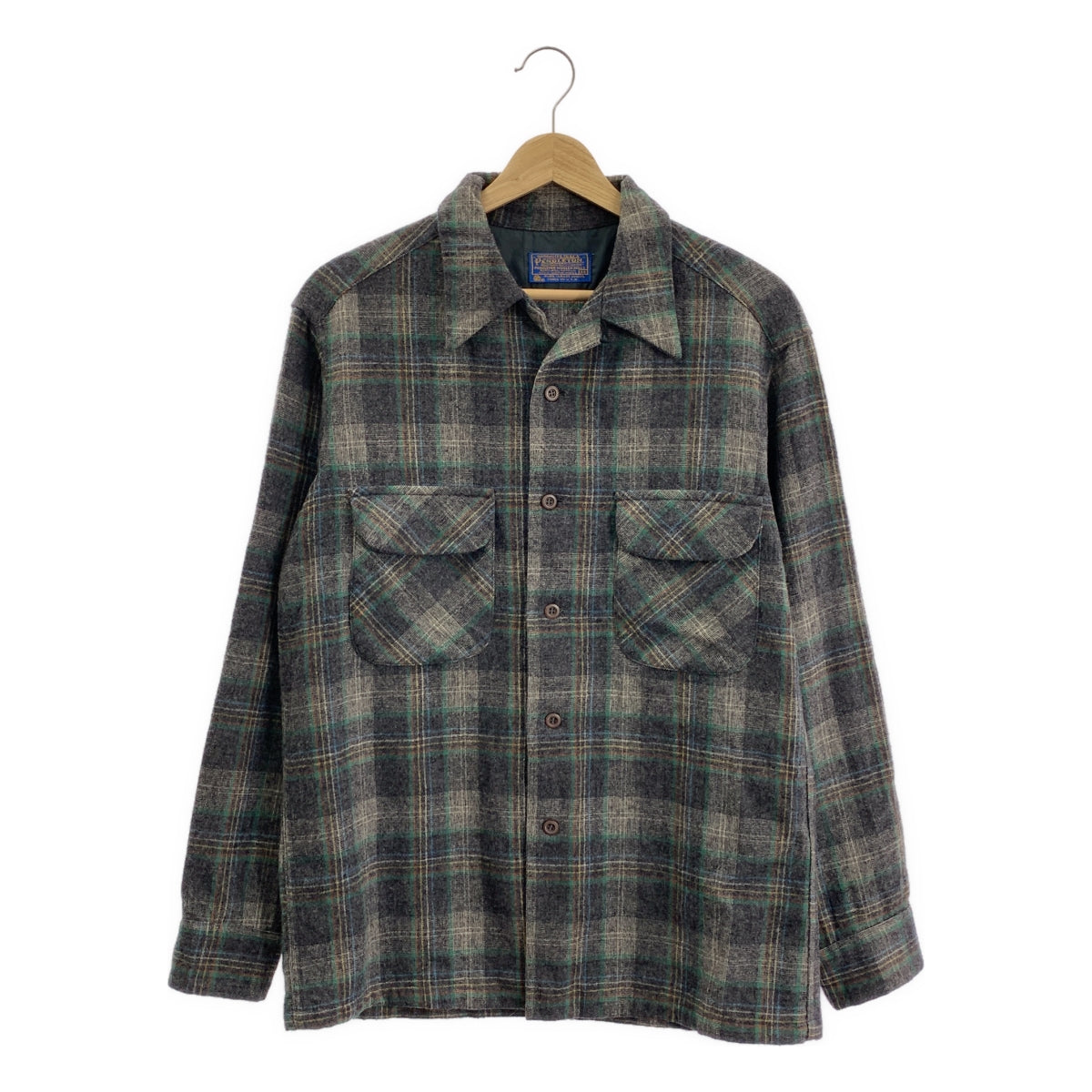 PENDLETON / ペンドルトン | 1970s | ウール チェック オープンカラーシャツ | M | メンズ