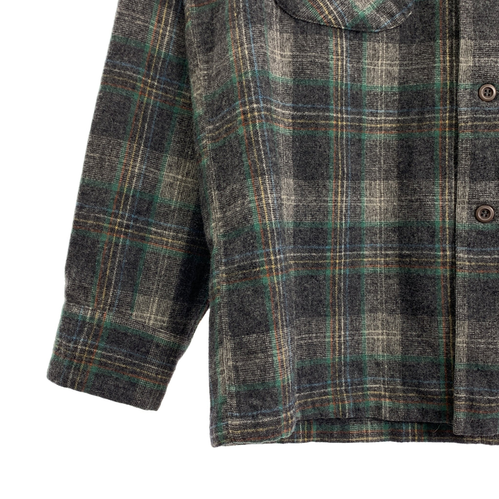 PENDLETON / ペンドルトン | 1970s | ウール チェック オープンカラーシャツ | M | メンズ