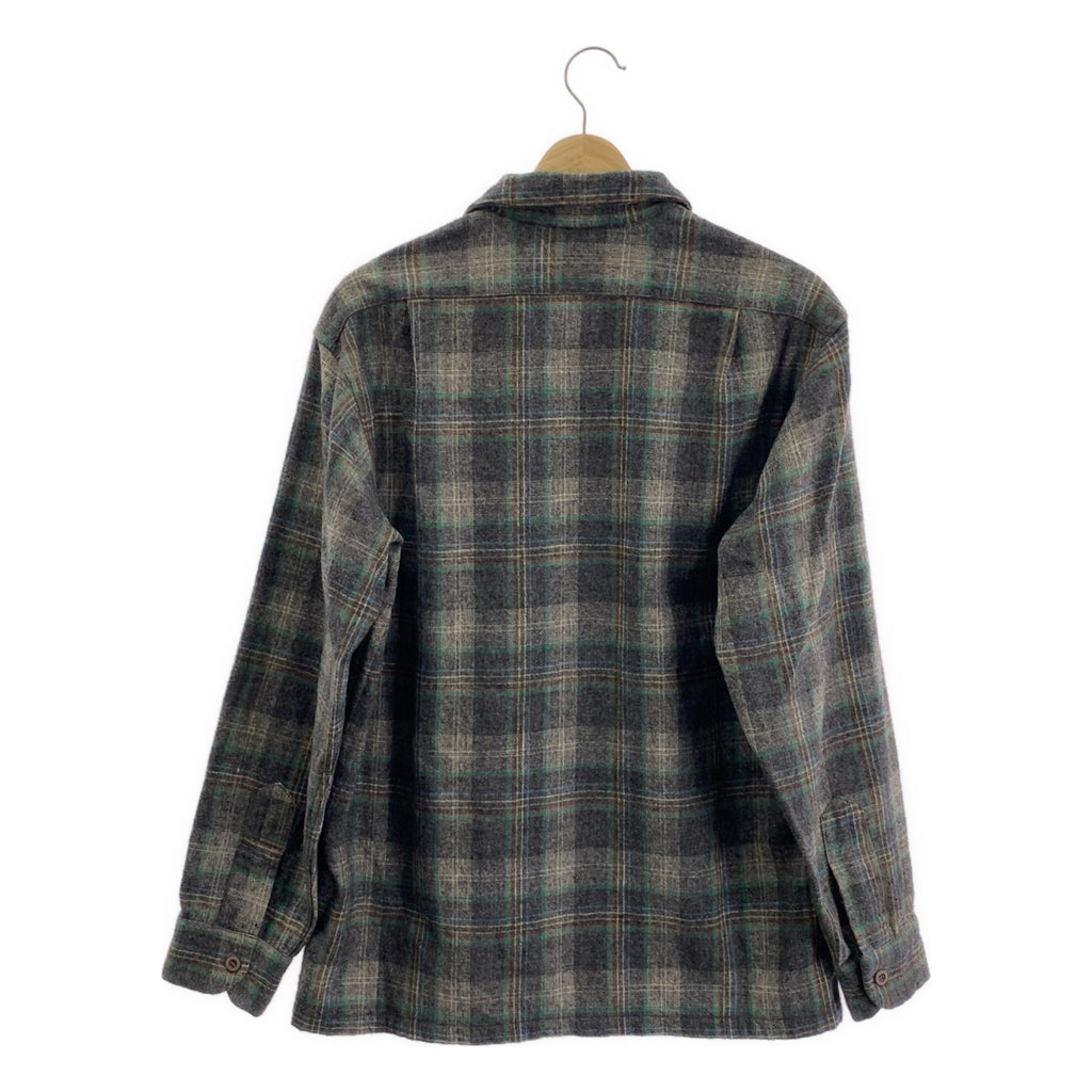 PENDLETON / ペンドルトン | 1970s | ウール チェック オープンカラーシャツ | M | メンズ
