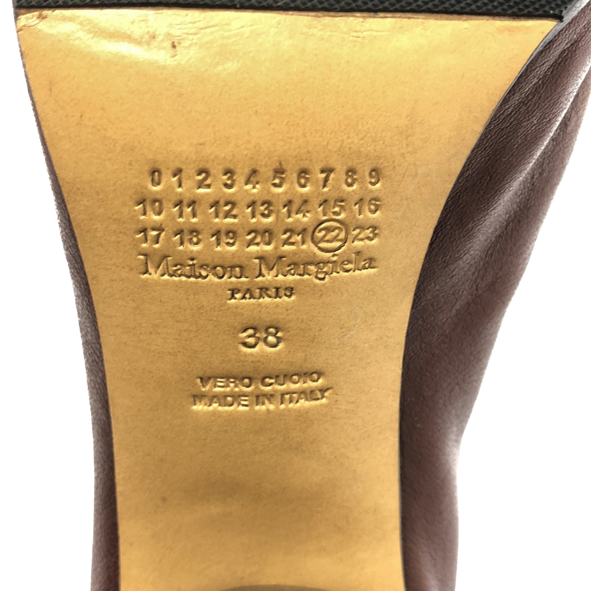 Maison Margiela / 메종 마르젤라 | 2021AW | Tabi / 타비 가죽 청키 힐 짧은 부츠 부티 버선 | 38 |