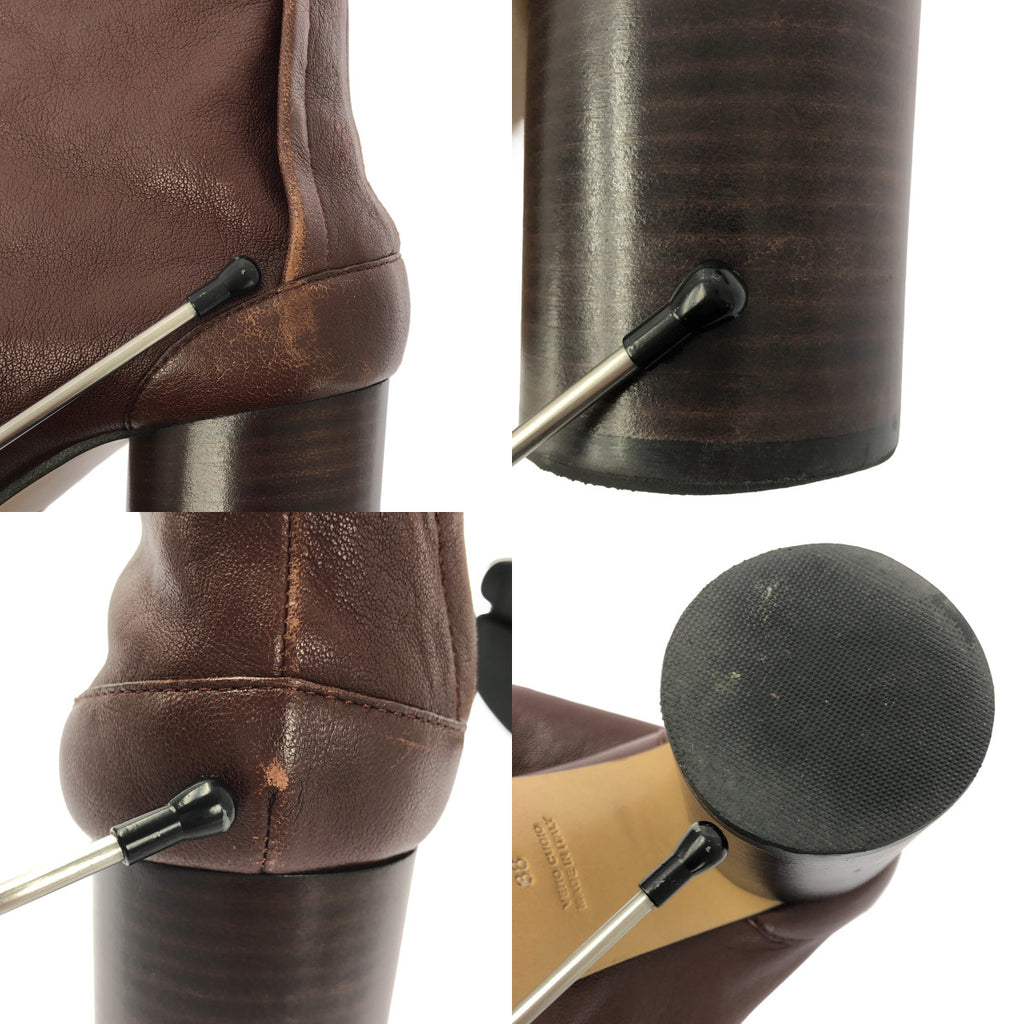 Maison Margiela / 메종 마르젤라 | 2021AW | Tabi / 타비 가죽 청키 힐 짧은 부츠 부티 버선 | 38 |