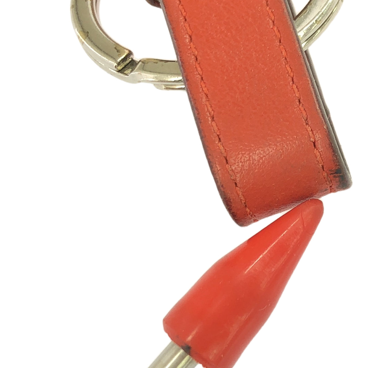 HERMES / 헤르메스 | 울리 상처 캔버스 가죽 열쇠 고리 열쇠 고리 | 브라운/베이지/오렌지 | 여성