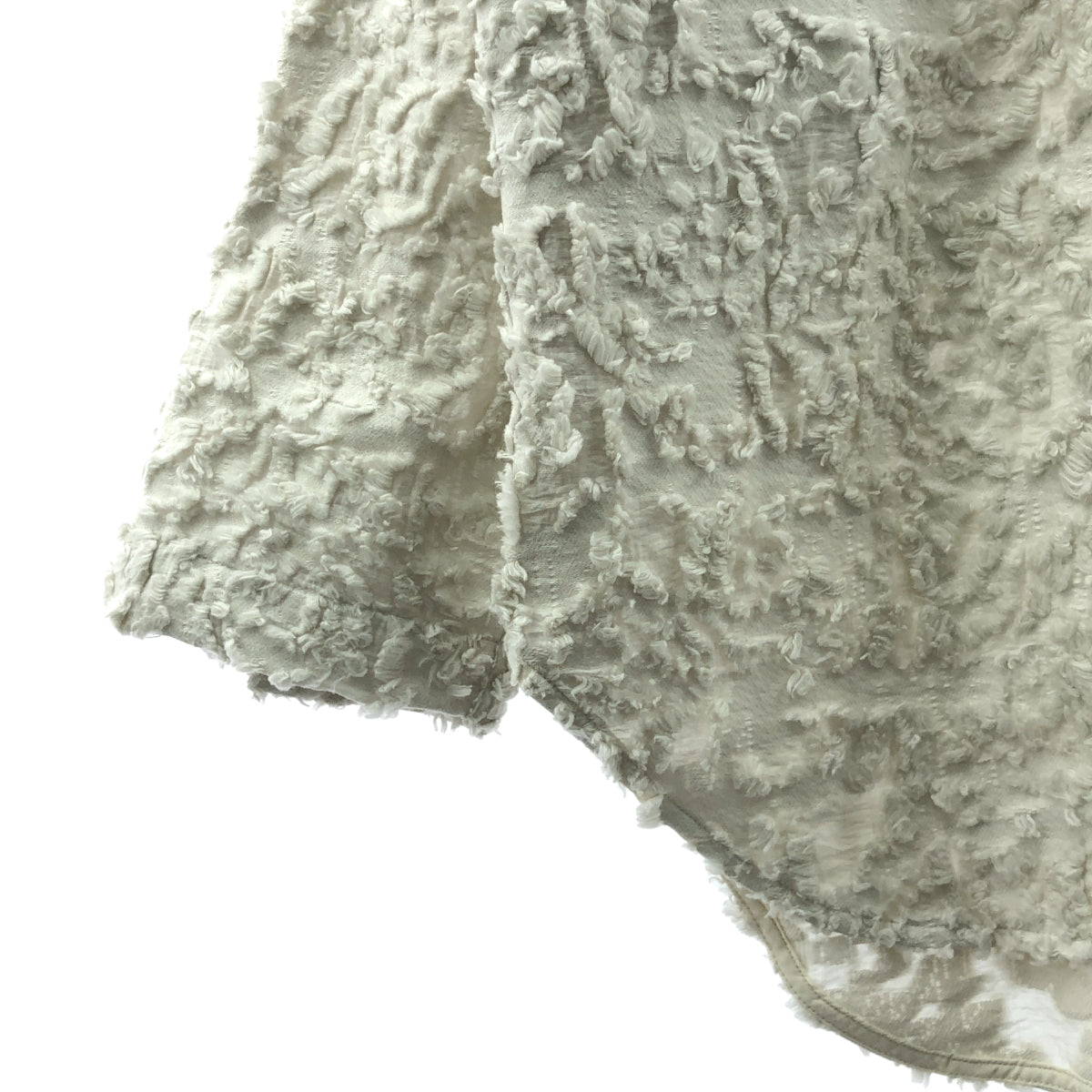 ETRE TOKYO | 剪裁提花襯衫 | F碼 | 米白色 | 女款