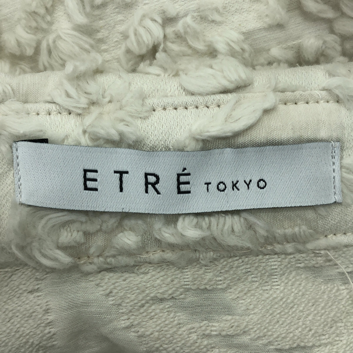 ETRE TOKYO | 剪裁提花襯衫 | F碼 | 米白色 | 女款
