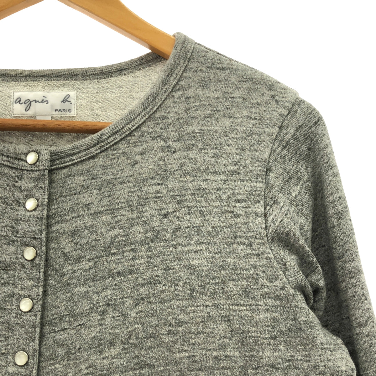 Agnes b. | Cotton crew neck cardigan | T3 | Women's