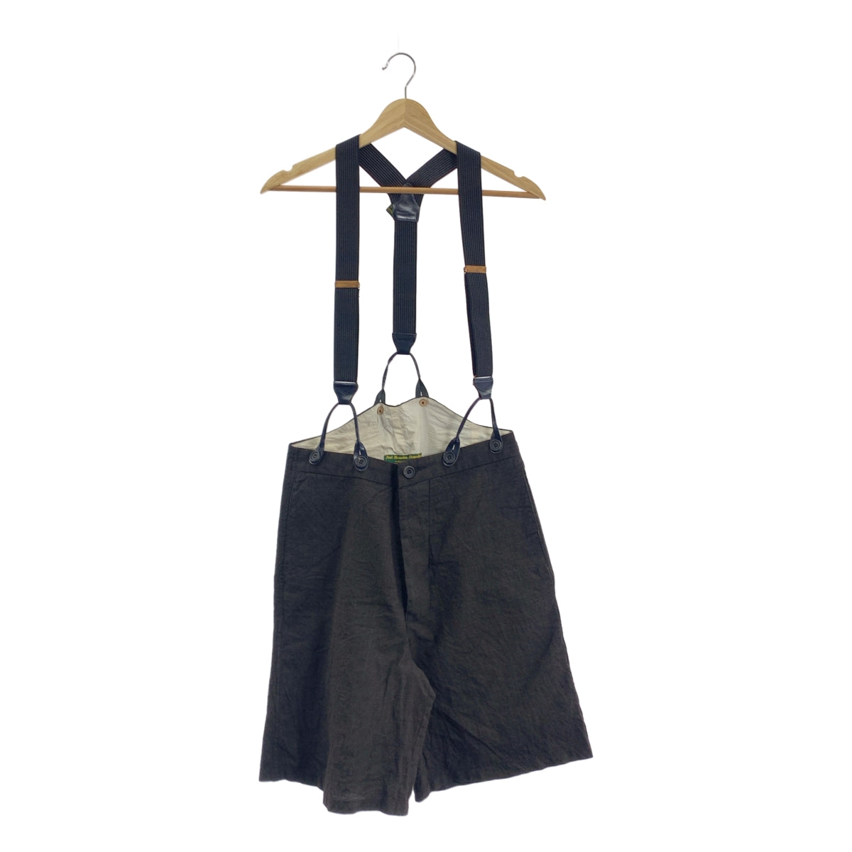 Paul Harnden / 폴 하덴 | suspender pants / 가죽 전환 살펜더 반바지 반바지 | XS |
